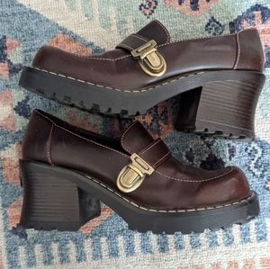 Y2K Vintage Chunky Platform Square Tied Shoes